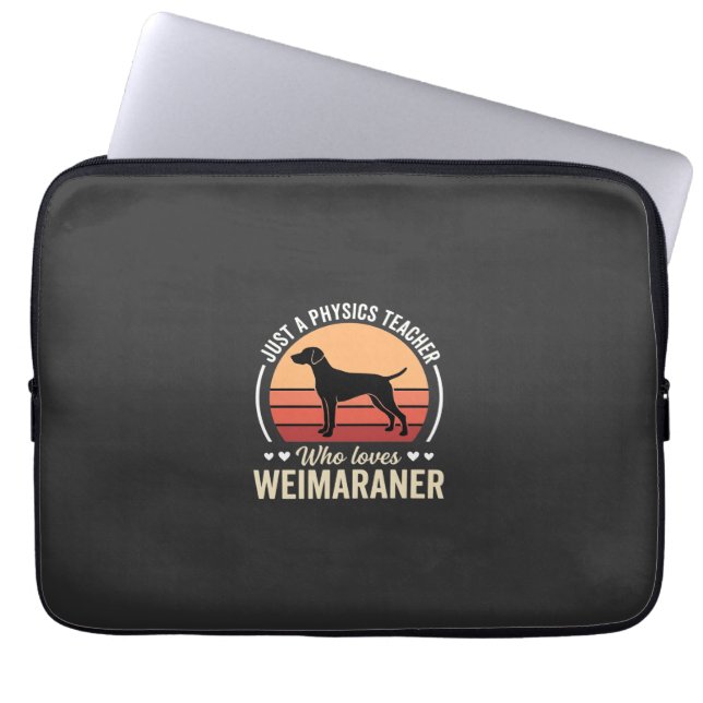 Physiklehrer Weimaraner-Hundefreund Laptopschutzhülle (Vorderseite)