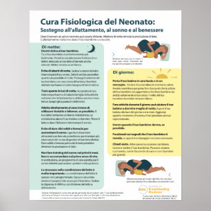 Physiologisches Säugling Care Poster (italienisch)