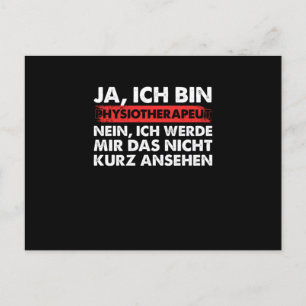 Physiotherapeut Arzt Medizin Physiotherapie Therap Postkarte