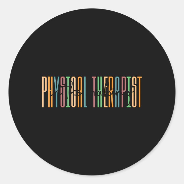 Physiotherapeut bei der körperlichen Therapie Runder Aufkleber (Vorderseite)