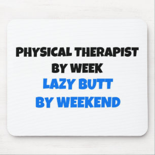 Physiotherapeut bei wöchentlichem Lazy-Hintern bis Mousepad