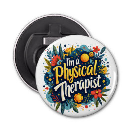 Physiotherapeut Blumenzitat Kunst Flaschenöffner