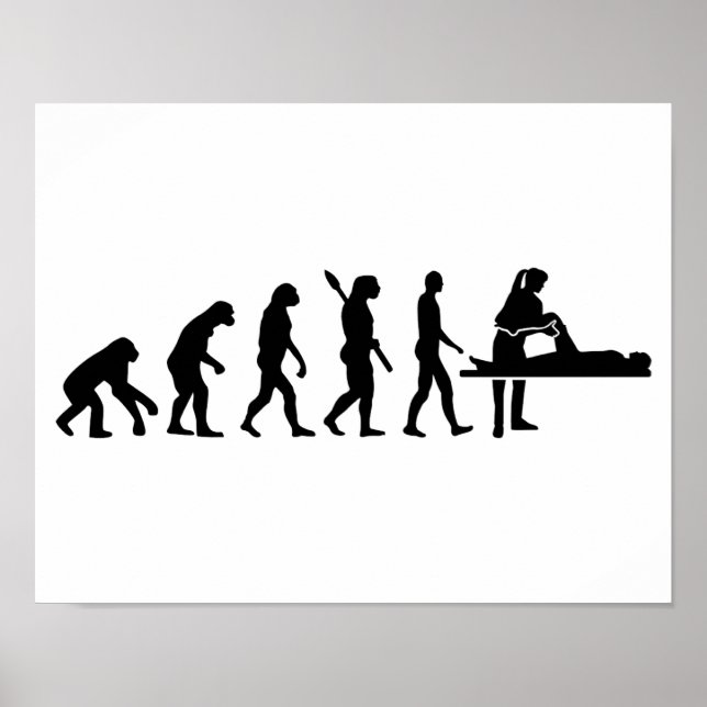 Physiotherapeut der Evolution Poster (Vorne)