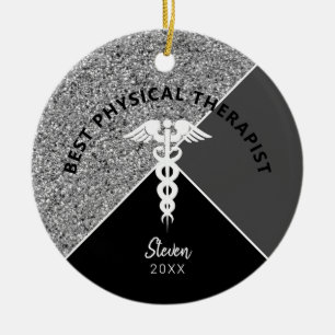 Physiotherapeut Medical Silver Personalisiert Keramik Ornament