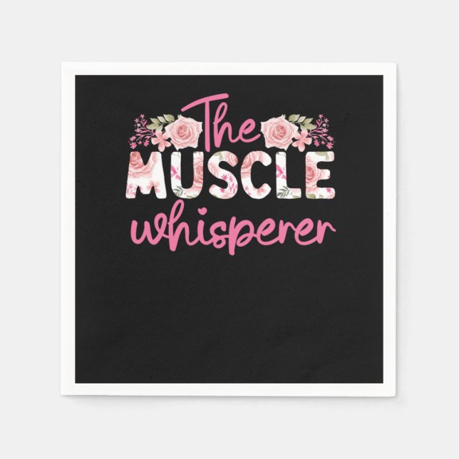 Physiotherapeut Muskel Whisperer Rose Serviette (Vorderseite)