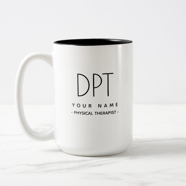 Physiotherapeut PT Moderne Minimalistische Tasse (Links)