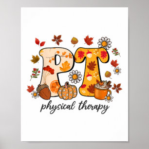Physiotherapeut Shirt Pt Fall Erntedank Autu Poster