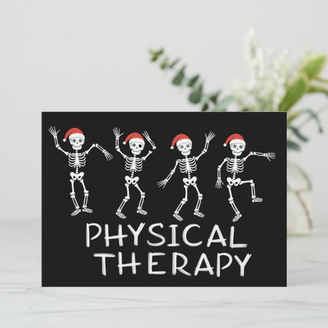 Physiotherapeut Skelett Weihnachten DPT Student (Stehend Vorderseite)