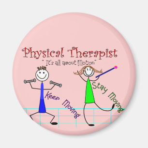 Physiotherapeut Stick People "Behalt Moving" Magnet