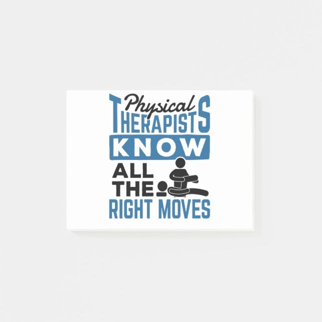 Physiotherapeuten wissen alle richtigen Bewegungen Post-it Klebezettel (Vorderseite)