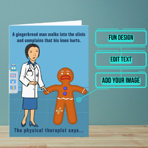 Physiotherapeutin Funny Birthday Design 3 Karte