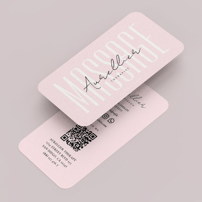 Physiotherapeutin Pastel Pink Visitenkarte (Modern Therapist Physiotherapist Pastel Pink Business Card
)
