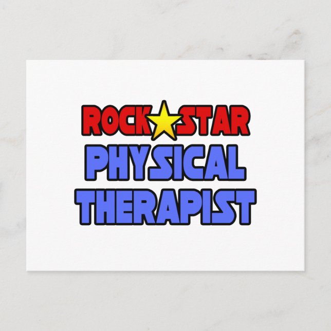 Physiotherapeutin Rock Star Postkarte (Vorderseite)