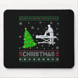 Physiotherapeutin Xmas Tree Lighting Ugly Mousepad