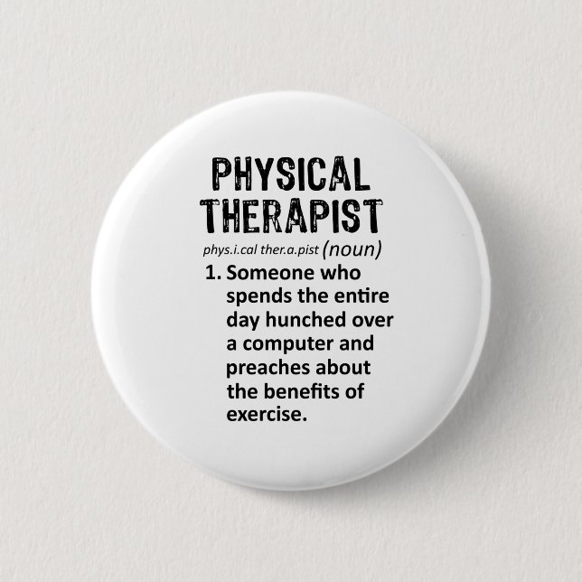 Physiotherapeutische Definition Button (Vorderseite)