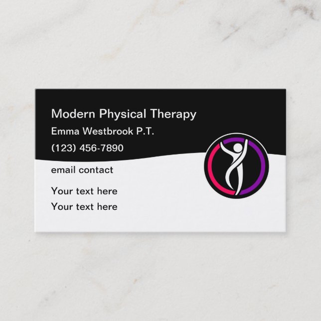 PhysiotherapeutModern Business Cards Visitenkarte (Vorderseite)
