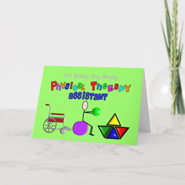 Physiotherapie-Assistent gibt einzigartige Grafike Karte (Vorderseite)