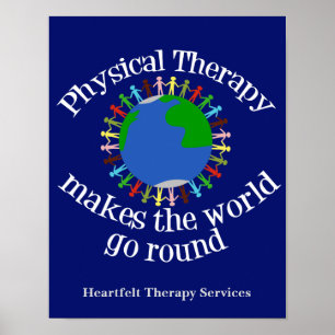 Physiotherapie bringt die Welt zum Laufen Poster