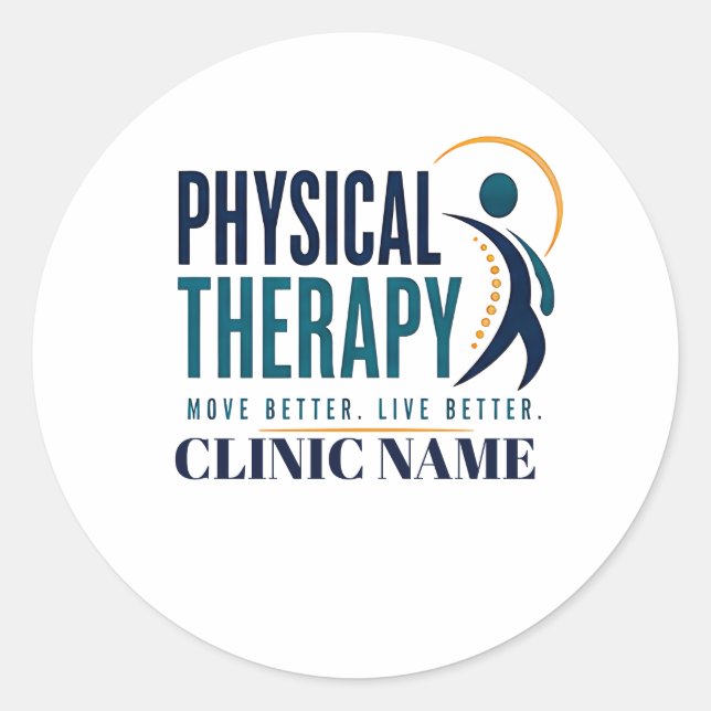 Physiotherapie Medizinisches Design Runder Aufkleber (Vorderseite)