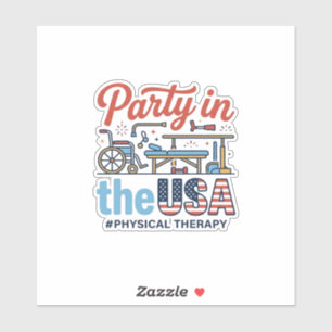 Physiotherapie-Party in den USA Vintage T-Shirt_ Aufkleber