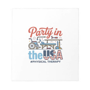 Physiotherapie-Party in den USA Vintage T-Shirt_ Notizblock
