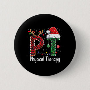 Physiotherapie-Weihnachts-Santa-Hut Physiotherapeu Button