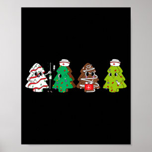 Physiotherapie-Weihnachtskuchentannenbaum-Krankens Poster