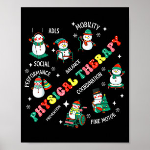 Physiotherapie Weihnachtsmann Schneemann Pt Physio Poster