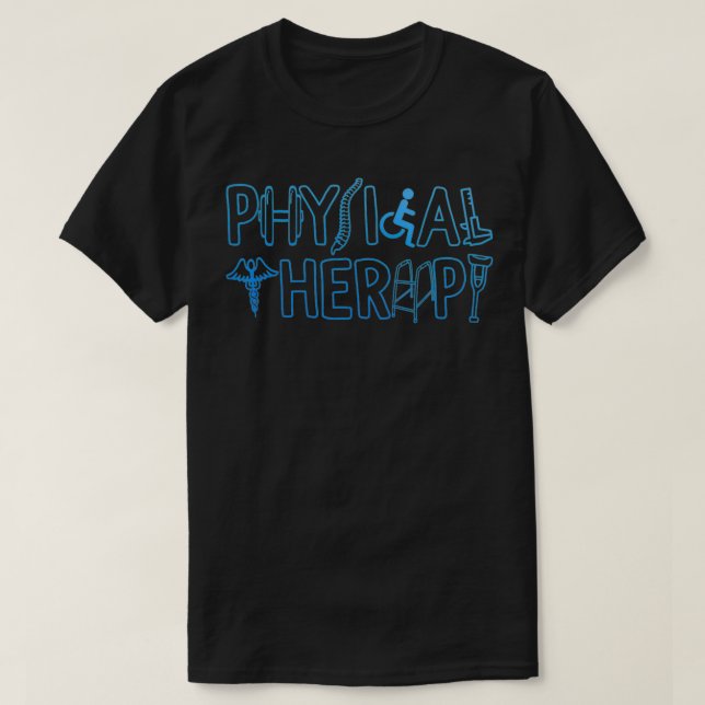 Physiotherapie Wissenschaftler Physiotherapie P T-Shirt (Design vorne)