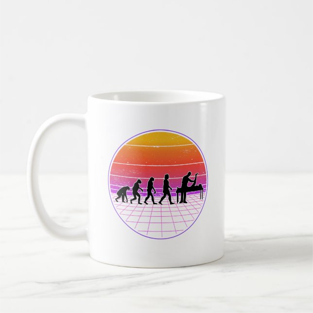 Physiotherapist Evolution Vaporwave Physio Kaffeetasse (Links)