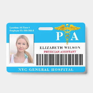 PHYSISCHE HILFE Foto-ID des Krankenhauses Ausweis