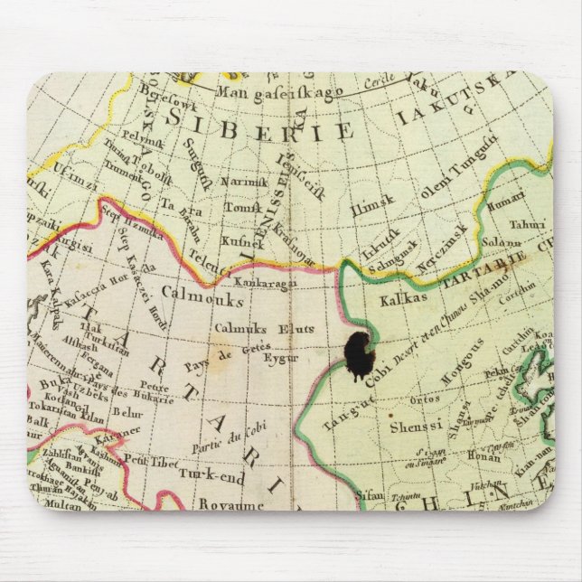 Physische Karte Asiens Mousepad (Vorne)