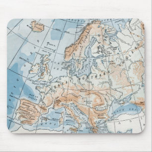 Physische Karte von Europa (1916) Mousepad