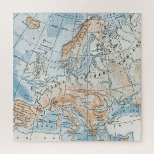 Physische Karte von Europa (1916) Puzzle