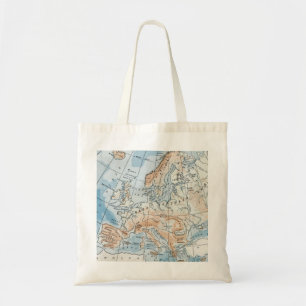 Physische Karte von Europa (1916) Tragetasche
