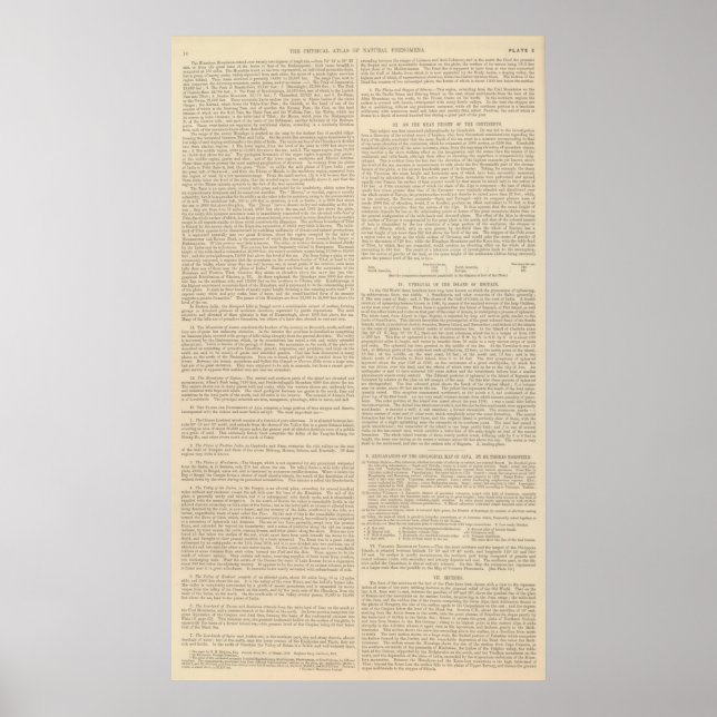 Physische Merkmale Europas, Asiens Poster (Vorne)