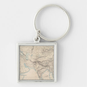 Physisches Europa und Asien Schlüsselanhänger