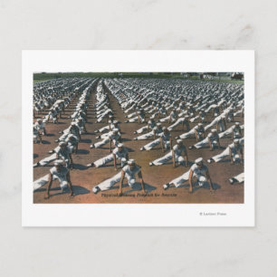 Physisches Schulungsprogramm für Rekruten - US-Mar Postkarte