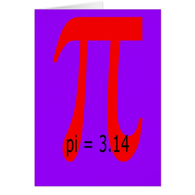 pi = 3,14159265 (Vorne)