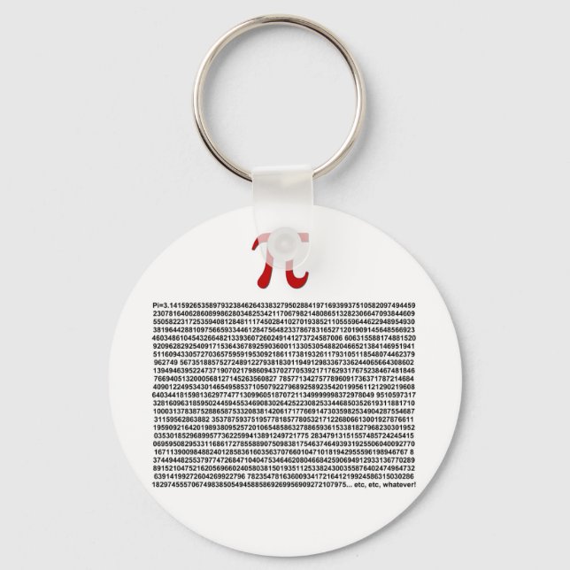Pi = 3.141592653589 etc... was auch immer! schlüsselanhänger (Vorderseite)