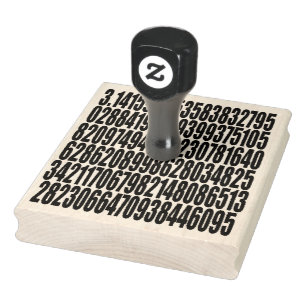 pi= 3,14159 Mathematik 118 Ziffern Pi Tag Gummistempel