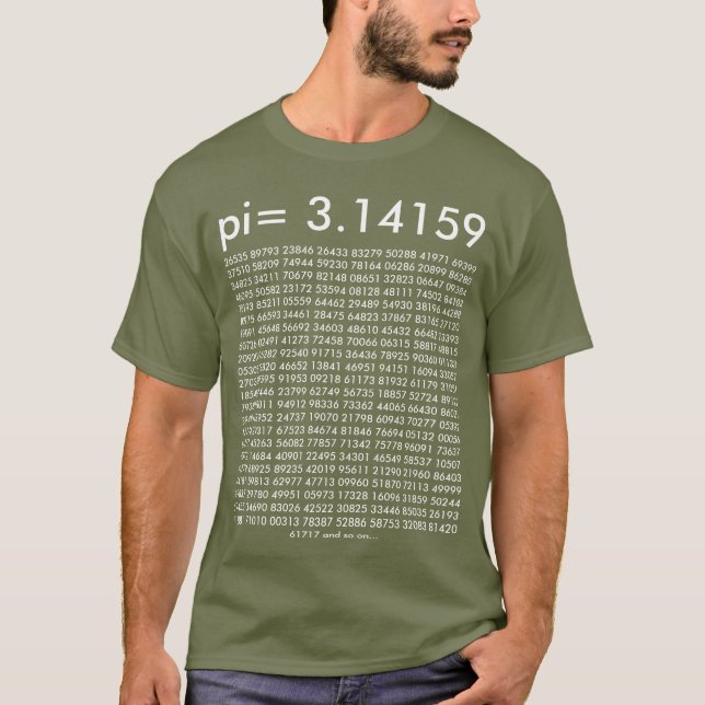 pi= 3.14159 mathematische Science-Fashion pi Day D T-Shirt (Vorderseite)