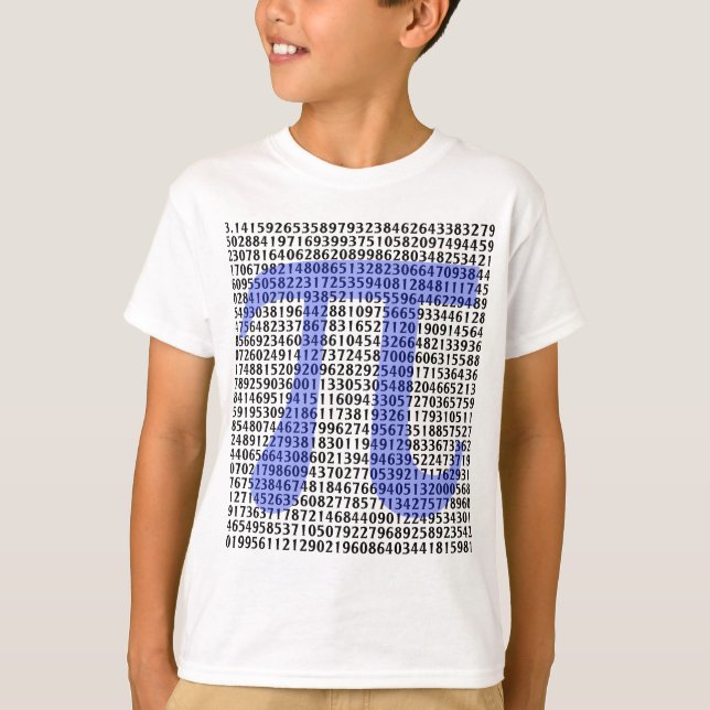 Pi 3.14 bis Hundert Ziffern T-Shirt (Vorderseite)