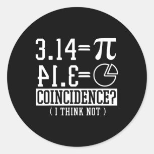 Pi 3.14 Math Happy 14. März Geburtstag Zufall Runder Aufkleber