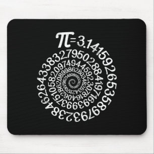 Pi = 3,14 Spiral Mathe Science Geek 3,14 Pi Day St Mousepad