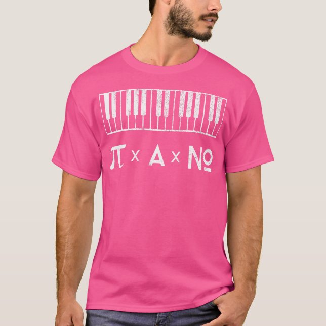 Pi A No Music Design - Funny Piano T-Shirt (Vorderseite)