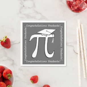 Pi Abschluss - Math Grad Themenpapier Napkins Serviette