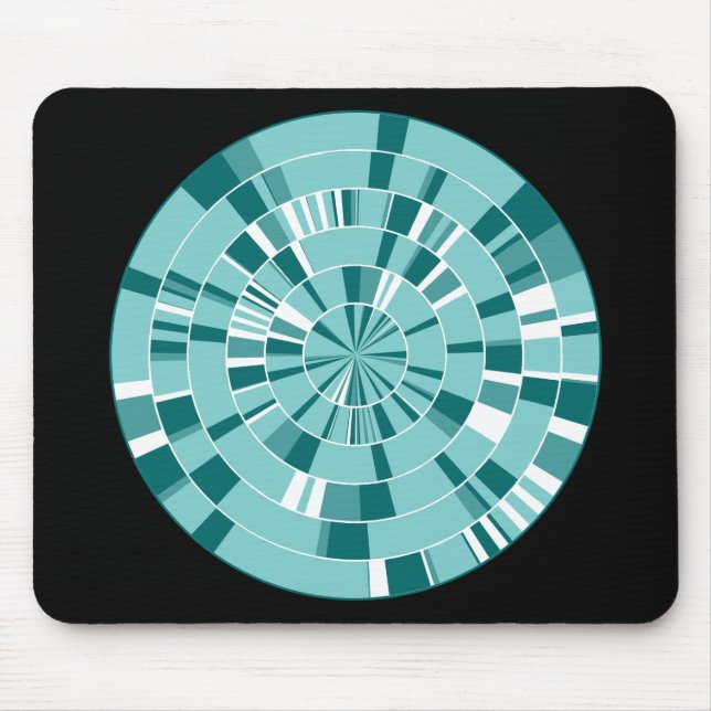 Pi Abstrakt 05 - auf schwarz Mousepad (Vorne)