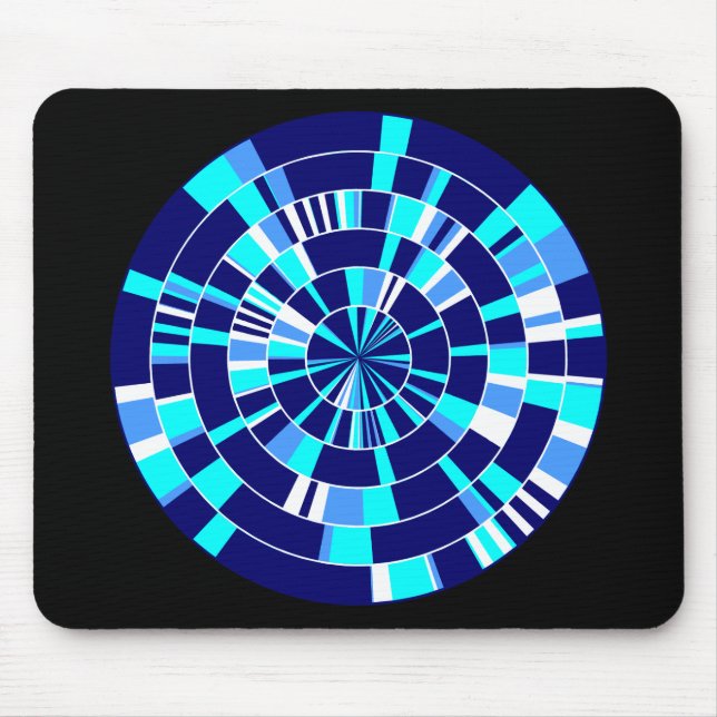Pi Abstrakt 07 - auf schwarz Mousepad (Vorne)