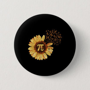 Pi Apparel Pi Day Sonnenblume Kleidung Math Funny  Button